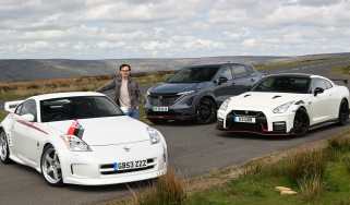 Nissan Nismo cars - Tom Jervis with 3 generations of Nismo